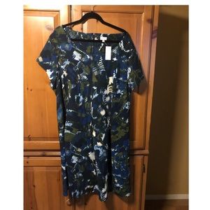 Avenue knee length dress. Green and blues NWT